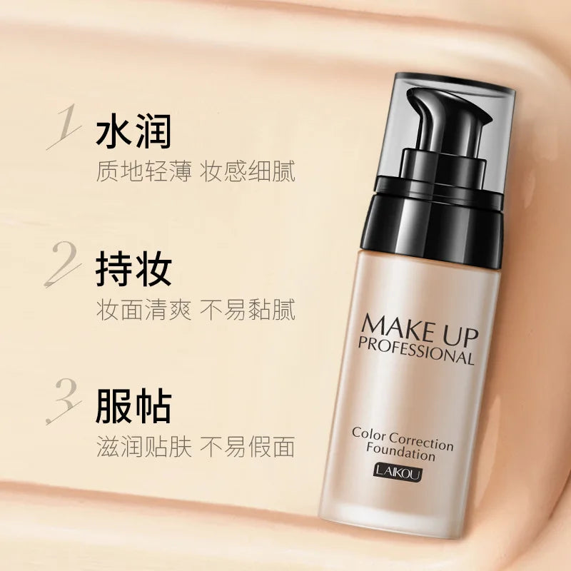 LAIKOU Foundation Make-Up Basis Gesicht Creme Flüssige Foundation Concealer Hydrat Feuchtigkeitscreme Öl Kontrolle Wasserdicht Maquiagem 40g