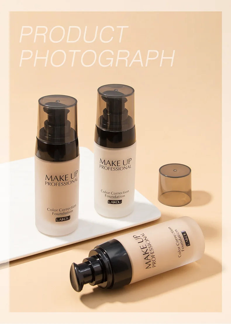 LAIKOU Foundation Make-Up Basis Gesicht Creme Flüssige Foundation Concealer Hydrat Feuchtigkeitscreme Öl Kontrolle Wasserdicht Maquiagem 40g