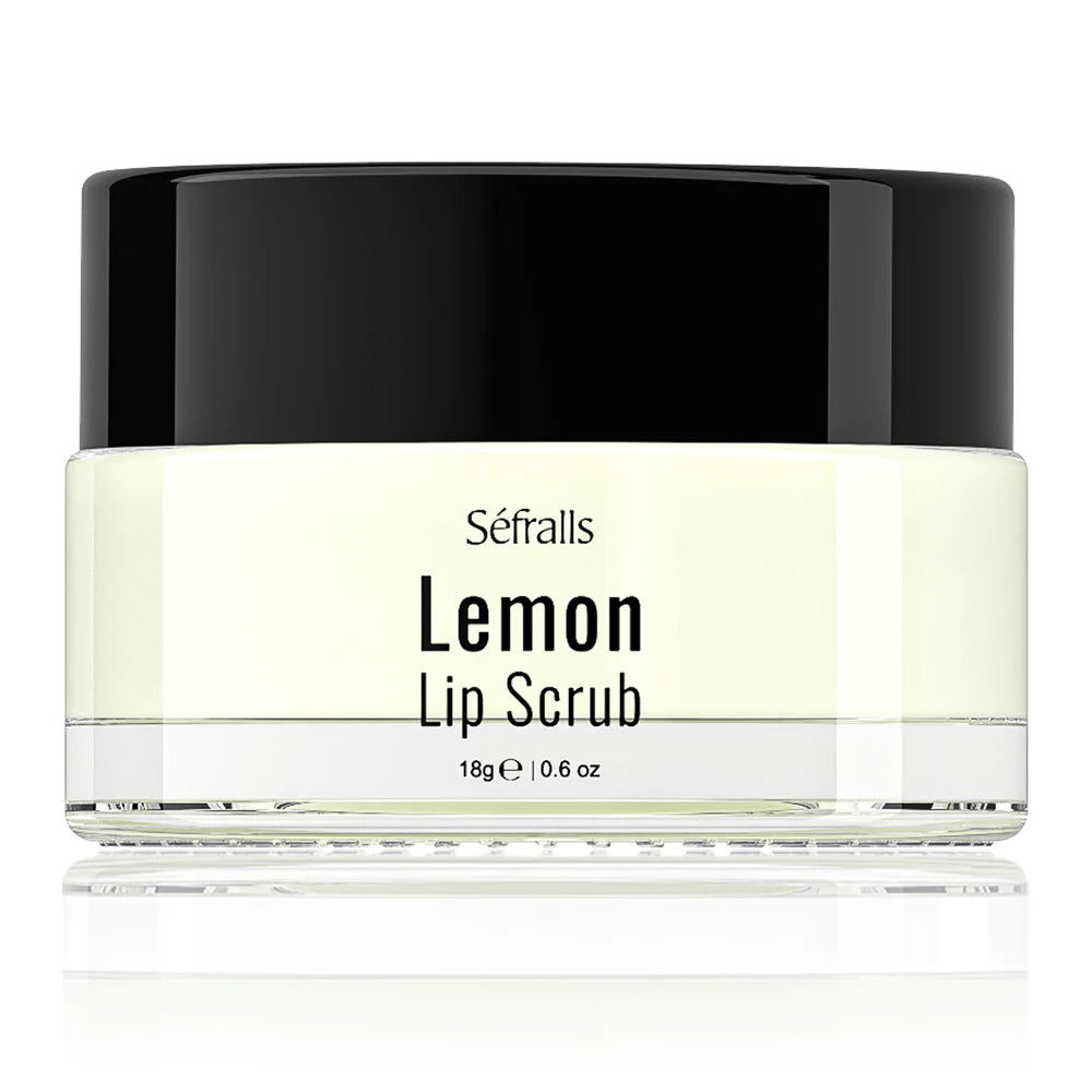 Séfralls Lemon Lip Polish Cream, 18 g. Peeling und feuchtigkeitsspendend – sanftes Lippenpeeling reduziert Lippenfältchen, pflegt und verleiht den Lippen Glanz