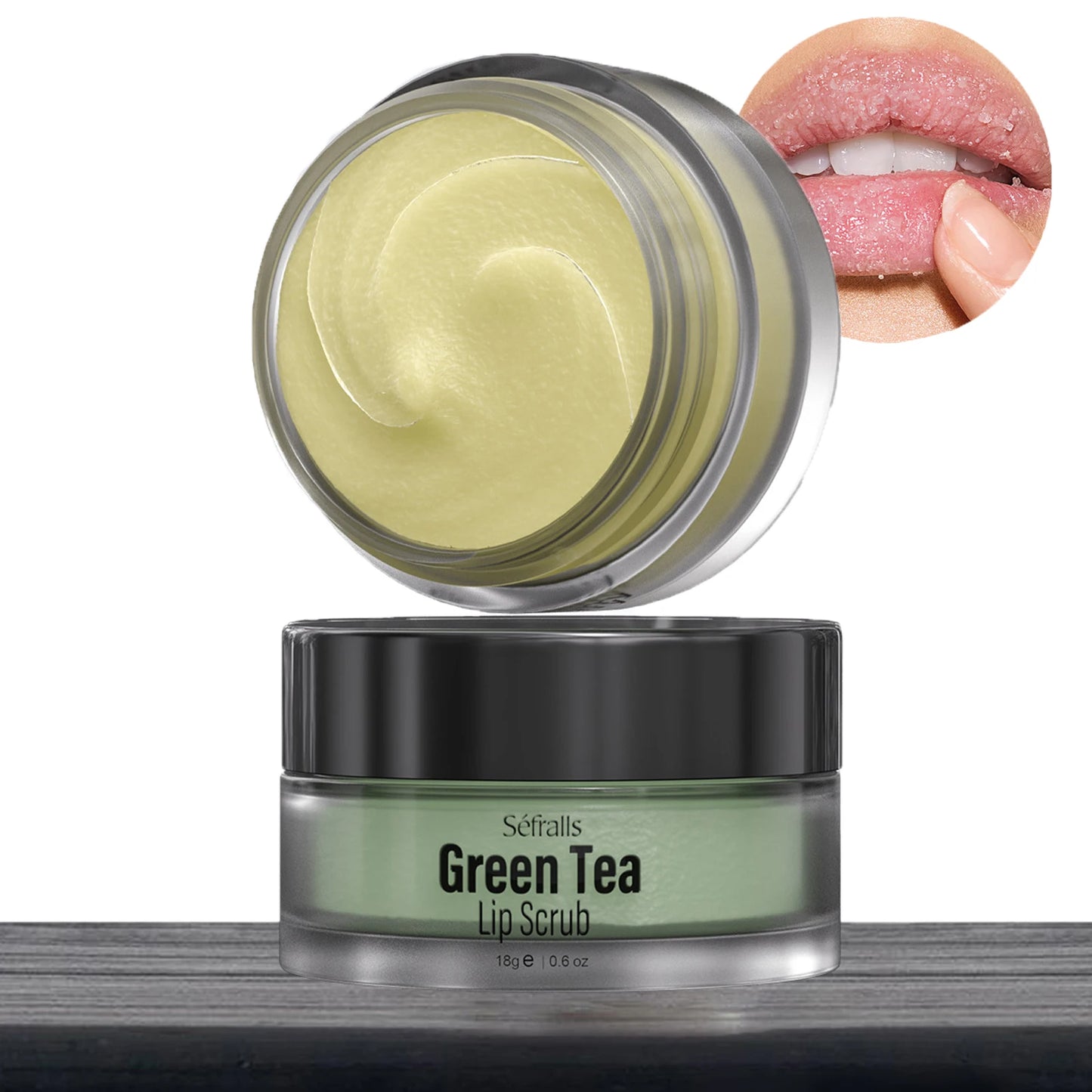 Séfralls Lemon Lip Polish Cream, 18 g. Peeling und feuchtigkeitsspendend – sanftes Lippenpeeling reduziert Lippenfältchen, pflegt und verleiht den Lippen Glanz