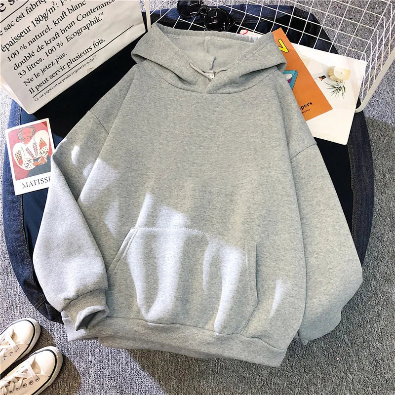 2023 Amazon Ebay Cross-border Selling Solid Color Hooded Sweatshirt For Women Independent Station Ebaywomen's Blank Hoodie 2temu