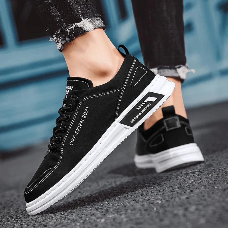 Men's Vulcanized Shoes Flat Non-slip Wear-resistant Breathable Sneakers Classic Fashion Canvas Casual Shoes Brand Shoes for Men