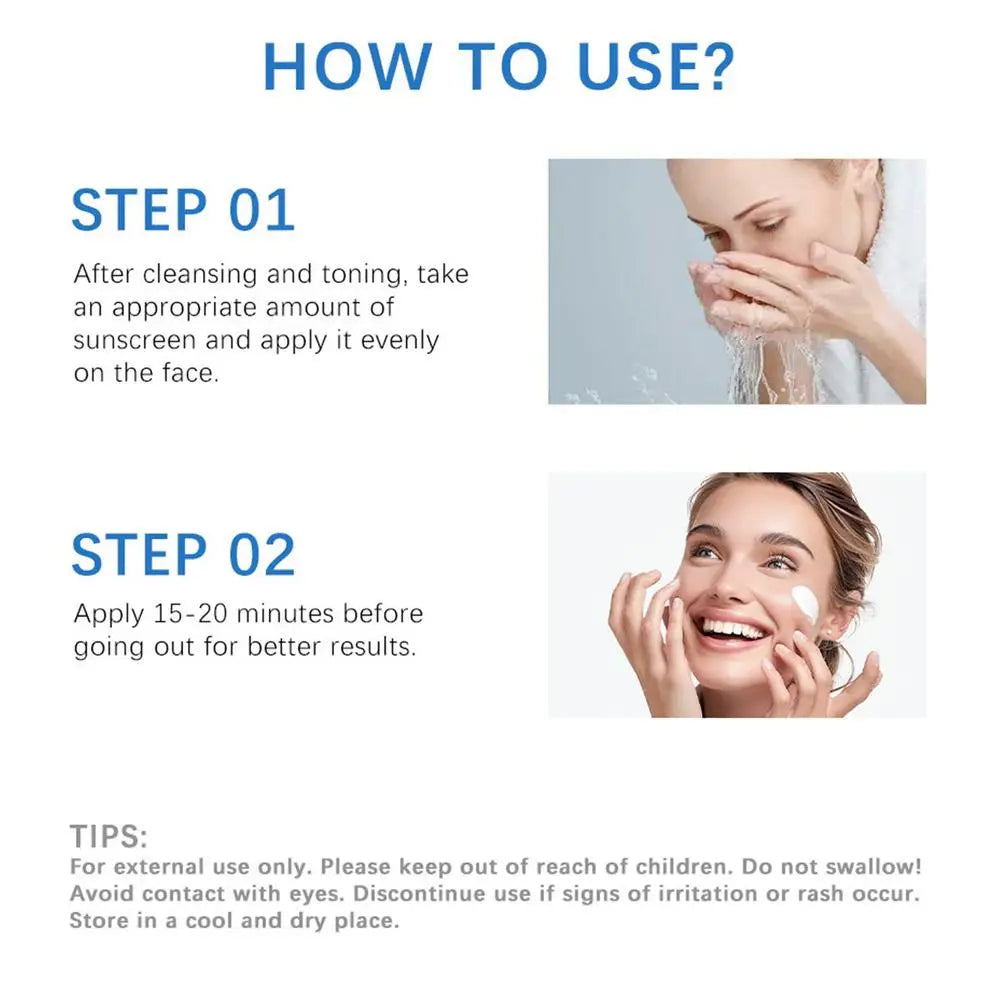 Sunscreen SPF 50 Centella Asiatica No Sticky Refreshing Sunscreen 50ml Sunscreen Essence for Dry Oily Sensitive Skincare