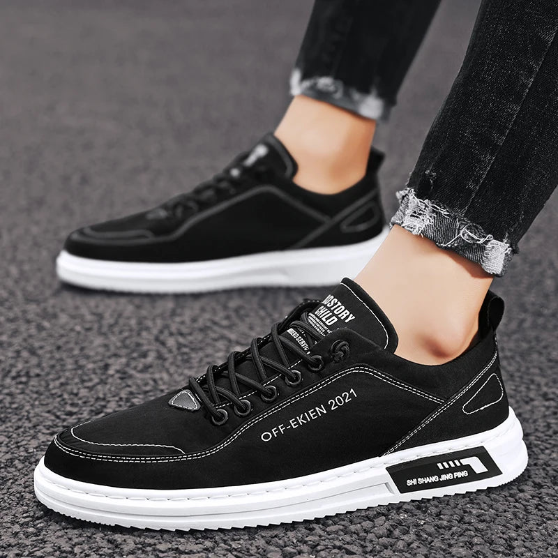 Men's Vulcanized Shoes Flat Non-slip Wear-resistant Breathable Sneakers Classic Fashion Canvas Casual Shoes Brand Shoes for Men