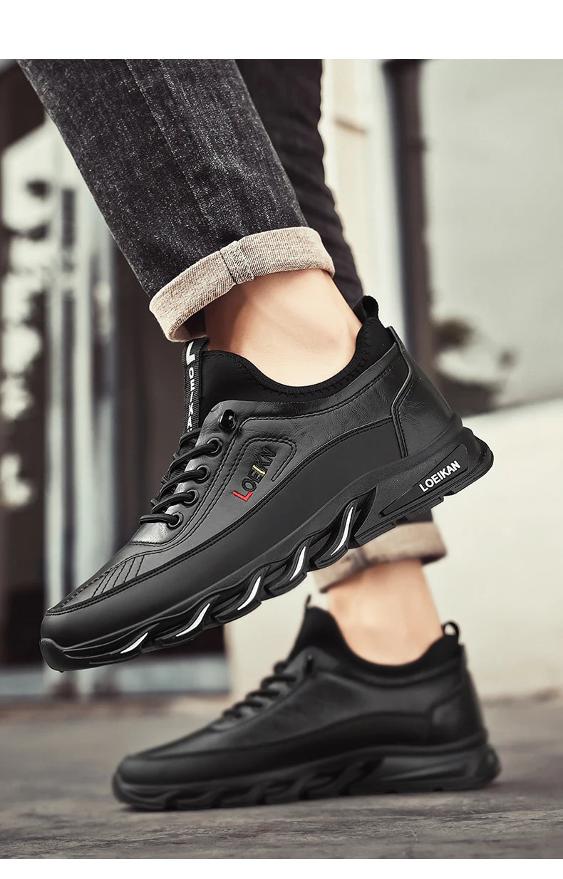 Men's classic plus-size casual sports shoes Four seasons soft-sole outdoor running shoes fashion breathable light youth sneakers