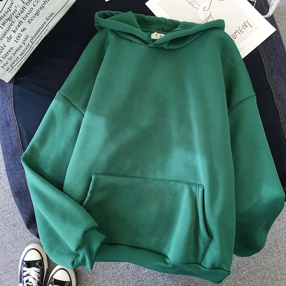 2023 Amazon Ebay Cross-border Selling Solid Color Hooded Sweatshirt For Women Independent Station Ebaywomen's Blank Hoodie 2temu
