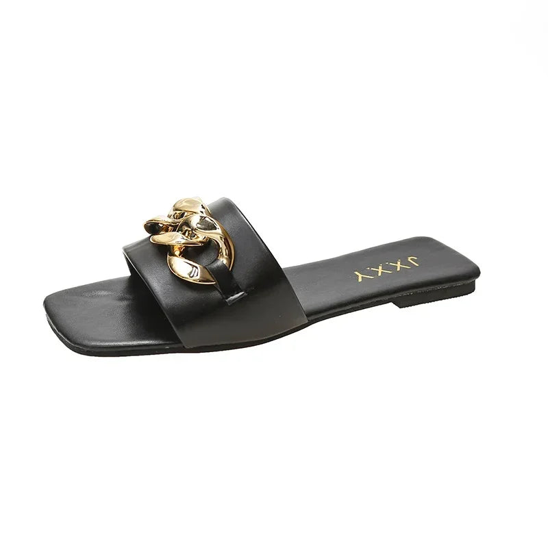 Sandals with padlock