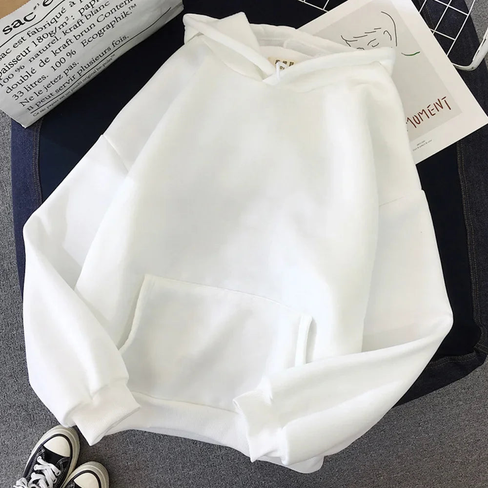 2023 Amazon Ebay Cross-border Selling Solid Color Hooded Sweatshirt For Women Independent Station Ebaywomen's Blank Hoodie 2temu