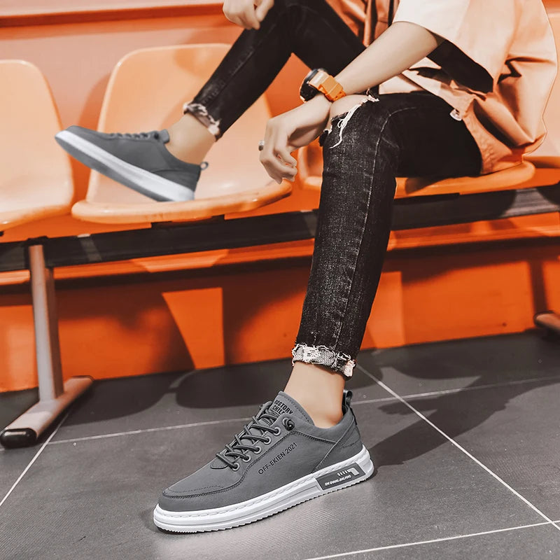 Men's Vulcanized Shoes Flat Non-slip Wear-resistant Breathable Sneakers Classic Fashion Canvas Casual Shoes Brand Shoes for Men