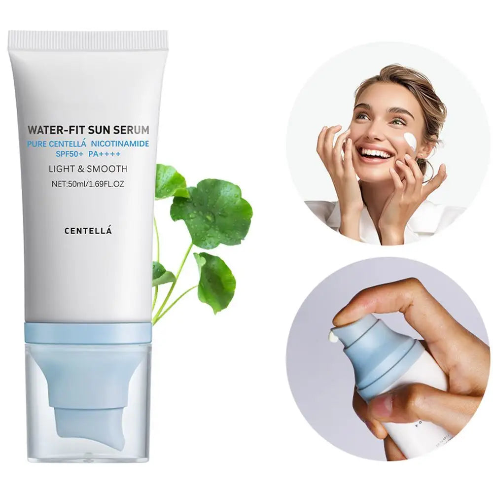 Sunscreen SPF 50 Centella Asiatica No Sticky Refreshing Sunscreen 50ml Sunscreen Essence for Dry Oily Sensitive Skincare