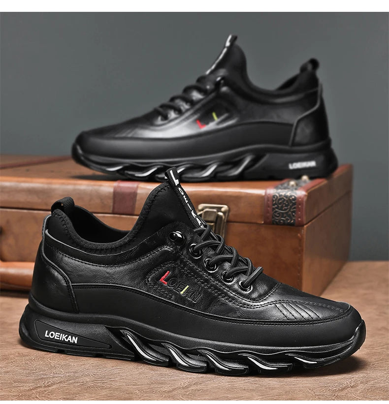 Men's classic plus-size casual sports shoes Four seasons soft-sole outdoor running shoes fashion breathable light youth sneakers