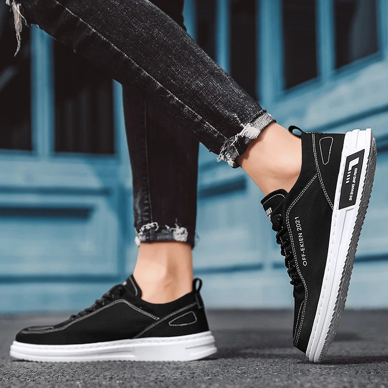Men's Vulcanized Shoes Flat Non-slip Wear-resistant Breathable Sneakers Classic Fashion Canvas Casual Shoes Brand Shoes for Men