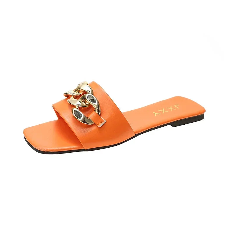 Sandals with padlock
